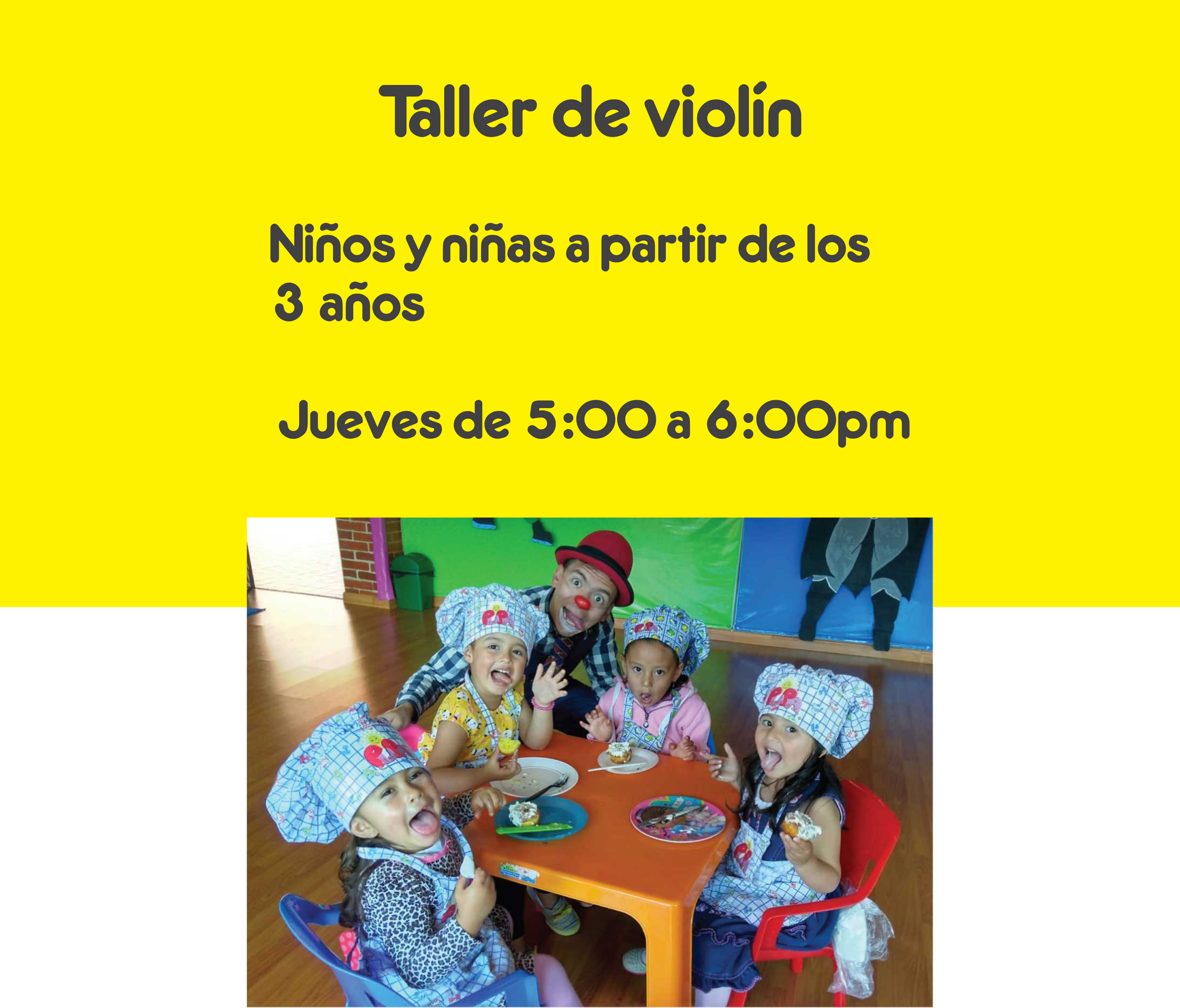 Taller de violin para niños pequeños
